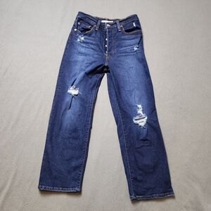 Levi’s Ribcage Wide Leg Straight Ankle Wide Leg Dark Wash Size 27